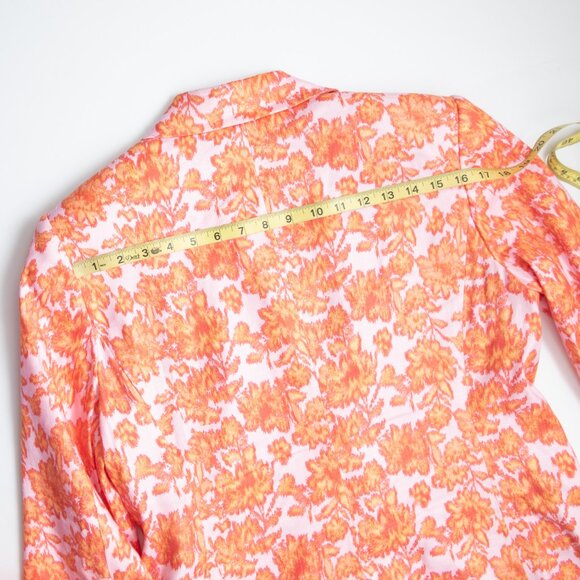 Derek Lam 10 Crosby Irina Blazer Jacket + Vadella Shorts Set Orange Pink Size 12 - Picture 9 of 16